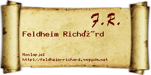 Feldheim Richárd névjegykártya